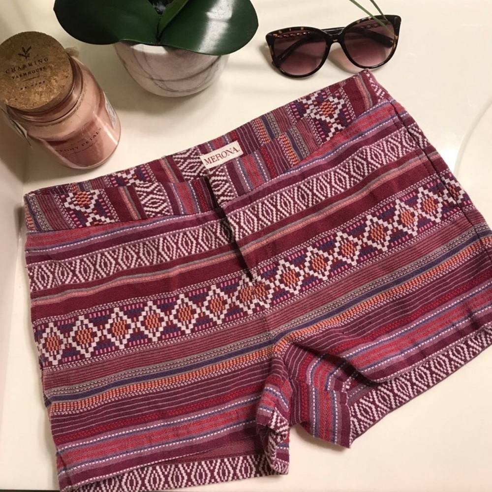 Merona • Aztec Tribal Print Patterned Shorts Size 6 Target